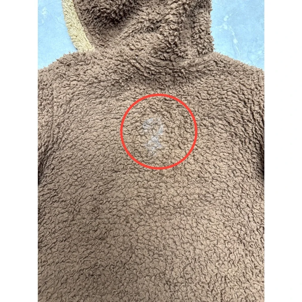 Patagonia Furry Friends Hooded Fleece Jacket Kids 4T Brown Bear Ears Cozy Warm